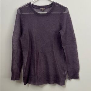 JJill Lilac Sheer Knit Sweater